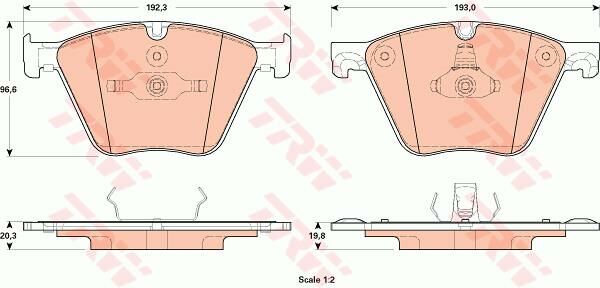 FREN BALATASI ON BMW E70 E71 F15 F01 E71 E72-TRW GDB1915-34116783554