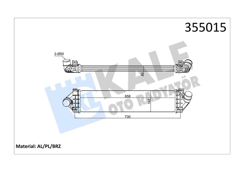 TURBO RADYATORU FOCUS II FOCUS II CMAX 1.6TDCI 1.8TDCI 2.0TDCI 04 08 CMAX 1.6TDCI 2.0TDCI 07-KALE 355015-1673687-1421281-1352448-8V619L440AC