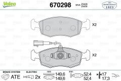ÖN FREN BALATASI FIAT 500 10 500 C 12 PUNTO 09 PUNTO EVO 09 K:17.1 MM G:149.3 MM-VALEO 670298-77365729-77365811-77366537-77366538
