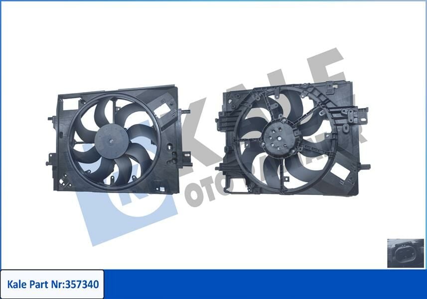 FAN MOTORU DAVLUMBAZLI RENAULT CLIO VCAPTUR II 1.0 TCE 19 REZİSTÖRSÜZ 12V 150W 2200RPM-KALE 357340-214810411R