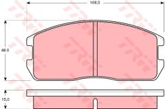 ÖN BALATA MITSUBISHI LANCER 83-92 COLT 82-92-TRW-MR162521-MB366969