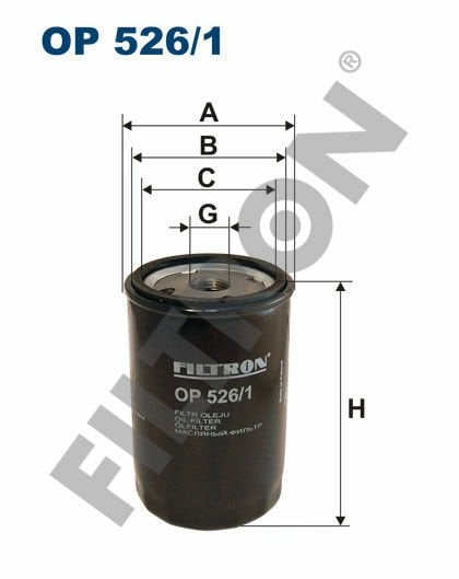 YAĞ FİLTRESİ CADDY-GOLF-JETTA-PASSAT-POLO-BORA-T5-LT28-35-LT40-55-IBIZA-LEON-TOLEDO-OCTAVIA-FILTRON OP526.1-06A115561B-035115561A-035115561G