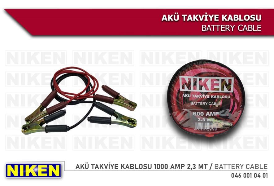 AKÜ TAKVİYE KABLOSU 1000 AMP 2.3 MT-NIKEN