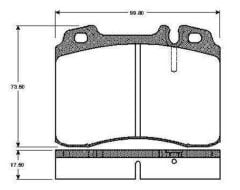 FREN BALATASI ON MERCEDES W201 W124 W202 W210 R129-BOSCH 0986460966-A0054200220