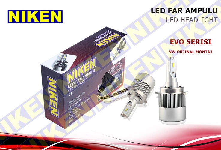 AMPÜL 12V H7 LED XENON SET VW JETTA ORJ.MONTAJ EVO SERİSİ-NIKEN 0120020402