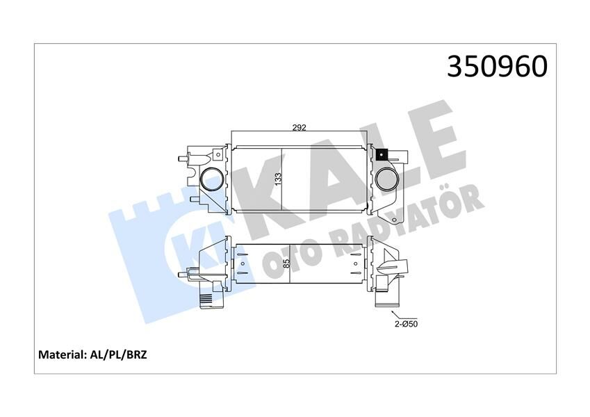 TURBO RADYATORU 20 T2N FREELANDER I L314 98 06 MEKANIK SANZ.-KALE 350960-PCM100200