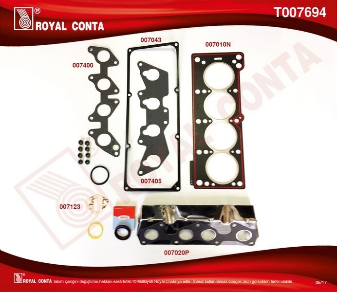 MOTOR ÜST TAKIM CONTA SKT R9 BROADWAY RNI-R19-CLIOE6J-E7J 1.4-ROYAL T007694