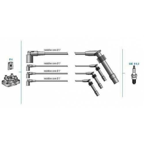 BUJİ KABLO TK CLIO 1.4ei 8V 99 -LOGAN 1.6 16V 05 K7J-DODUCO 7682-7700273826