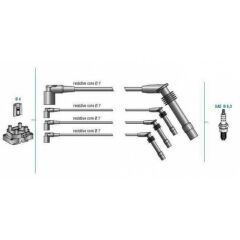 BUJİ KABLO TK CLIO 1.4ei 8V 99 -LOGAN 1.6 16V 05 K7J-DODUCO 7682-7700273826