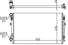 RADYATÖR GOLF VII-A3 1.2-1.4-1.6TDİ 12 MEK 650x395x23 MT-ORIS-5Q0121251EM