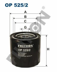 YAĞ FİLTRESİ VW POLO III 6N2/6V2/6V5 1.9 SDI 6N2 64HP 08/99-11/01-FILTRON OP525.2-030115561C-030115561D-035115561C