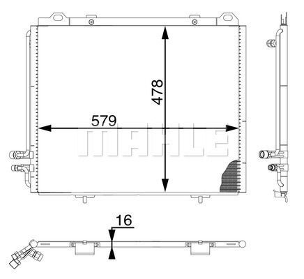 KLIMA RADYATORU MERCEDES E-CLASS W210 96 02-MAHLE AC196000S-A2108300270