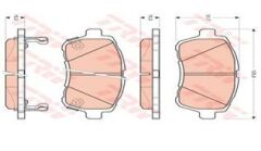 ÖN BALATA FIESTA VI 1.4-1.4TDCİ 1.6 TDCI 08 SWIFT 10 JUSTY 07 MAZDA II 07 SIRION 08-TRW GDB3437-1550219-8V512K021AA-04465B1120