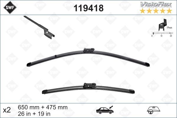 SİLECEK 65 48cm FLATBLADE-MUZ TİPİ MONDEO 3.07 VOLVO C70 06 574651-VALEO-7S71S17528AA-7S7117B437AA-31276070