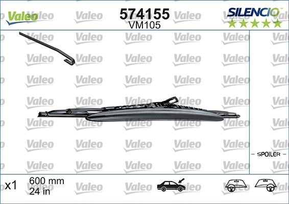 x SİLECEK SILENCIO SPOİLERLİ 60cm x1 VM105 SOL TARAF SAFRANE-VALEO-BTM600S-2