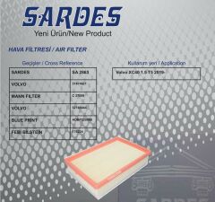 HAVA FİLTRESİ VOLVO XC40 T5 1.5 19-SARDES SA2863-31474821