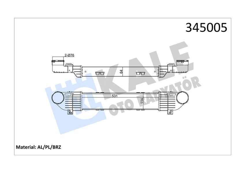 TURBOSARJ RADYATORU MERCEDES S-CLASS W220 99 05-KALE 345005-A2205000000