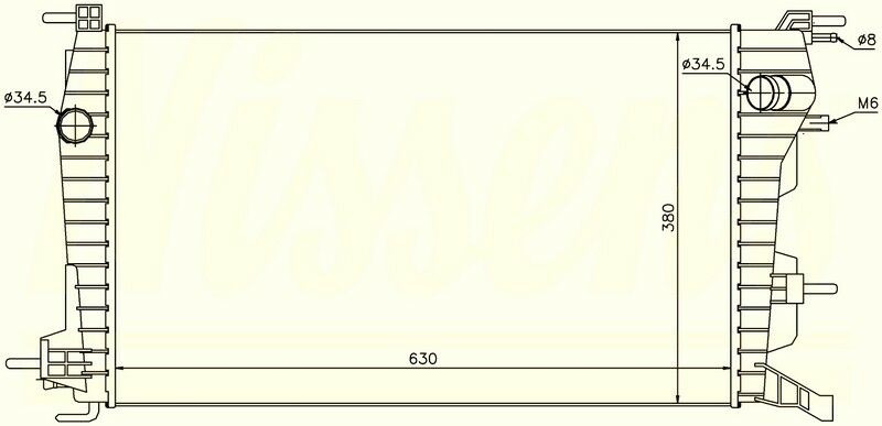 RADYATOR FLUENCE 1.5DCI MEK. 630X368X34 637616-ORIS MRN063023-214100068R-8671095333