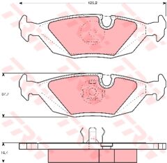 FREN BALATASI ARKA BMW E30 E28 E24-TRW GDB299-34211158912
