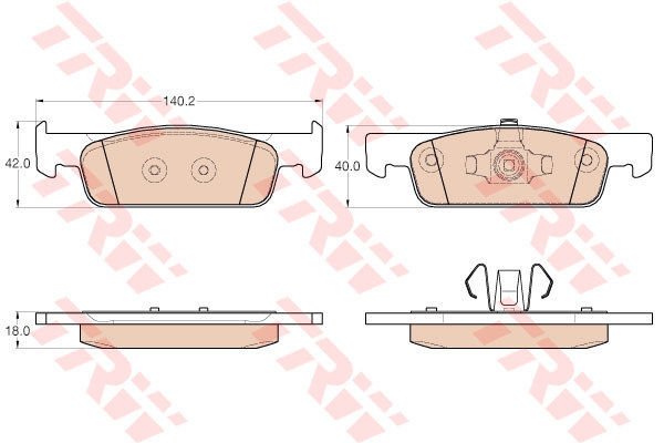 ÖN BALATA CLIO IV 0.9 TCE-1.2-1.5DCI 12 DACIA DUSTER-LOGAN II- SANDERO II 1.2-1.5DCI 12-TRW GDB2016-410602581R-410605612R-410605951R