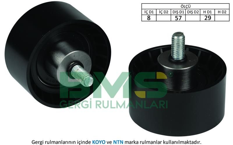 EKSANTRİK GERGİ RULMANI BRAVA-BRAVO-MAREA-PUNTO-STILO 1.4 12V-1.8 16V-1.9TDS 92-BMS 086-60607965-60664403-60813415