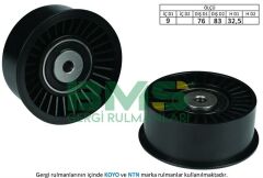 EKSANTRİK GERGİ RULMANI RENAULT MASTER II 01 TRAFIC II 06 LAGUNA II 06 OPEL MOVANO 01 VIVARO 06 2.5CDTI-2.5D-BMS 318-8200004593-9201540-4506092