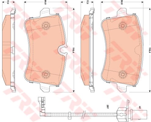 ARKA BALATA AUDI A8 4H 3.0 TFSI quattro-4.2 FSI quattro-3.0 TDI quattro-4.2 TDI quattro 09-TRW GDB1866-4H0698451A
