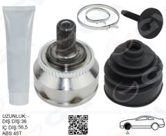 ÖN AKS KAFASI DIŞ SAĞ-SOL VOLVO S60 I 00 10 C70 I 96 02 36 27 56.5 114MM BOY 48 ABS LI-GVA 4499121K-8602577