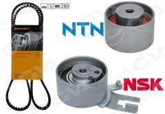 EKSANTRİK GERGİ KİTİ 132x280 VOLVO C30 C70 S60 S80 V70 XC60 XC70 XC90 2.4TDI 20V K015580XS-GVA 59T9990C-31258305-31359568