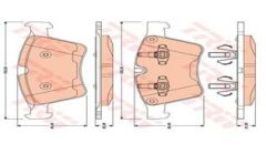 FREN BALATASI ON MERCEDES GL-CLASS X164 06 12-TRW GDB1797-A1644202520