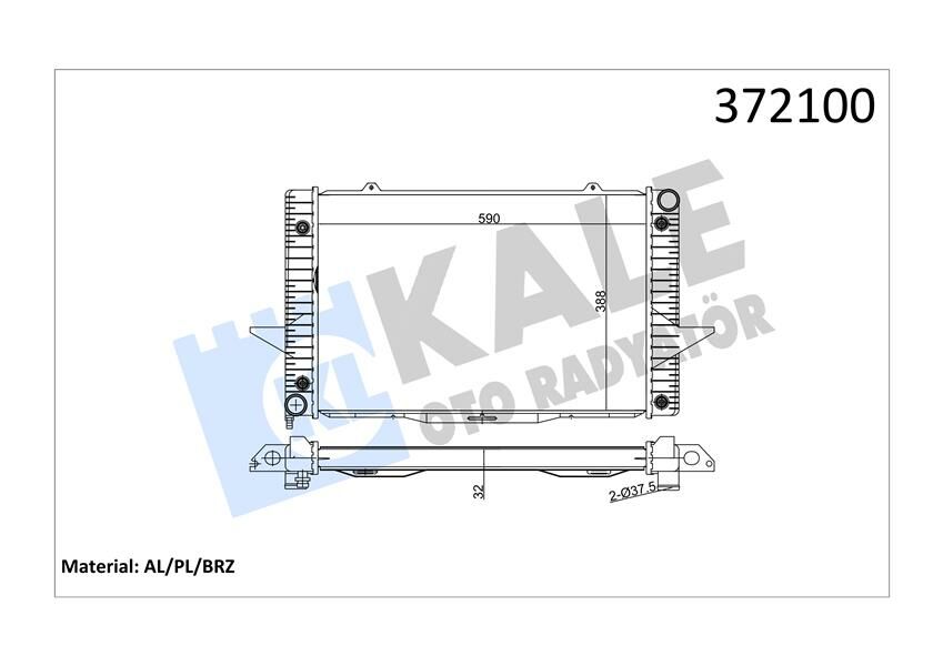RADYATÖR TURBOLU VOLVO C70 I V70 I 1998-2005 S70 97-00 XC70 97-02 850 93-97 590-388-32-KALE 372100-6842768-8602562-8603770-8601001