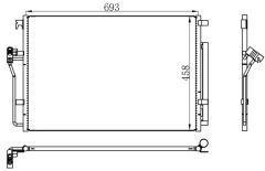 KLİMA KONDENSERİ VW CRAFTER-SPRİNTER 672X460X16 OTO.-MEK.-ORIS CVW208016-2E0820413