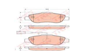 ÖN BALATA DOBLO 1.3-1.6-1.9 JTD 02 FIORINO 1.3-1.4 MTJ 08 FIAT 500 1.4 07-TRW GDB1746-7364636-77364637-9S512K021A