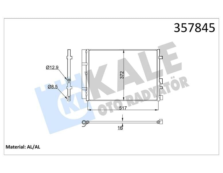 KONDENSER HYUNDAI i20 ACTIVE-i20 II CONDENSER AL/AL-KALE 357845-97606C8200