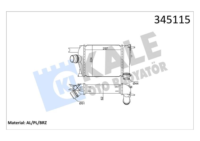 TURBO RADYATÖRÜ INTERCOOLER CLIO IV-CAPTUR-LOGAN II-SANDRO II 1.5DCI-CLIO IV-0.9TCE-1.2TCE-1.6 13-KALE-144961381R-144965154R
