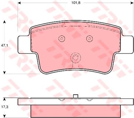 ARKA BALATA GRANDE PUNTO 10/05 -CORSA D 1.6 Turbo-1.7 CDTI 07/06-TRW GDB1656-77363959-1605356