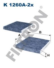 POLEN FILTRESI BMW F07 F10 F11 F01 F02 F03 F04 ROLLS-ROYCE WRAITH GHOST I ÇİFTLİ KARBONLU-FILTRON K1260A-2X-64119272642