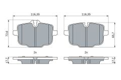FREN BALATASI ARKA BMW G30 G32 G11 G12 G16 G01 G02 G05 G06 G07 iX I20-BOSCH 0986424922-34216890353-34216870552