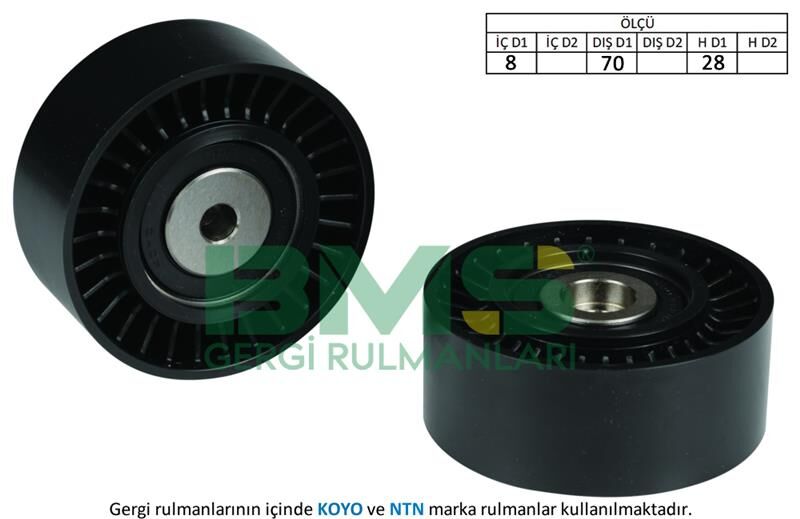 ALTERNATÖR GERGİ RULMANI VW CRAFTER-MULTIVAN V-T5-TIGUAN 2.0 TDİ 2010 A4-A5-A6-Q5 2.0 TDİ 70x28-BMS 277-03G145276