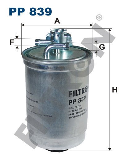 YAKIT FİLTRESİ CADDY-GOLF-JETTA-PASSAT-POLO-TRANSPORTER LT35-VENTO-CORDOBA-IBIZA-TOLEDO-FILTRON PP839-1H0127401C-1H0127401G-191127401A