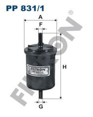 YAKIT FİLTRESİ CLIO-ESPACE-KANGOO-LAGUNA-MEGANE-TWINGO-TRAFIC-PARTNER- BERLINGO-EXPERT-206-306-307-407-VIVARO-C5-FILTRON PP831.1-1567.A5-7700845961-16400JD51A