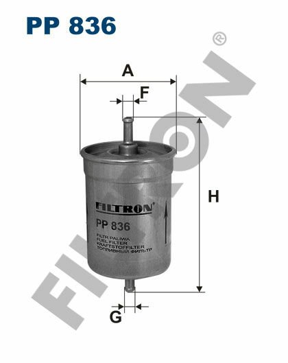 YAKIT FİLTRESİ CLIO-R9-R11-R19-R21-SAFRANE-P505-P806-TRAFIC-MASTER-IBIZA I -GOLF III-MALAGA-FILTRON PP836-7700680167-1H0201511A-1567.13