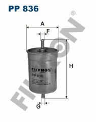 YAKIT FİLTRESİ CLIO-R9-R11-R19-R21-SAFRANE-P505-P806-TRAFIC-MASTER-IBIZA I -GOLF III-MALAGA-FILTRON PP836-7700680167-1H0201511A-1567.13