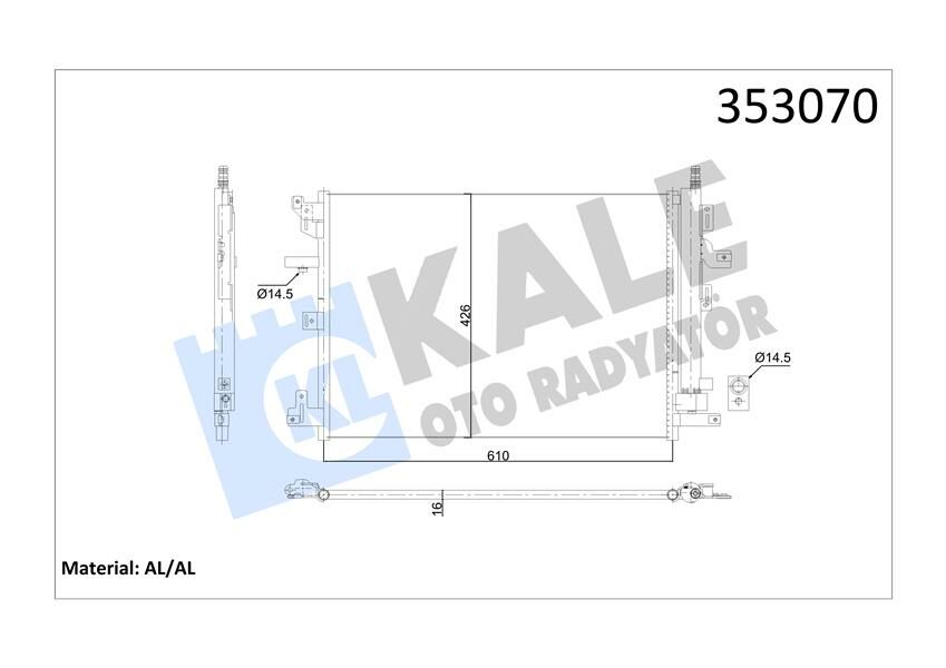 KLİMA RADYÖTÖRÜ KONDENSER VOLVO XC90 I 2.5T T6 3.2 V8 D3 D5 04 14-KALE 353070-30648955-30781280-31369510