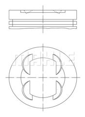 PISTON SEGMAN 86.4 mm BMW S50 B32 E36 M3 3.2-MAHLE 0830100-11251404821-1405264