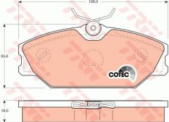 ÖN BALATA MGN 99 LGN 95/3.01 SCENIC 99/8.03 LOGAN 99 SAFRANE 96/00-TRW GDB1405-7701206379-7701209380-410607125R
