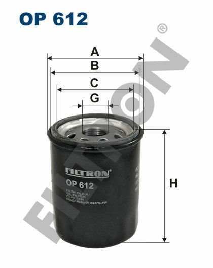 YAĞ FİLTRESİ NISSAN MICRA III K12 1.2 12V 80HP 03-FILTRON OP612-1520870J01