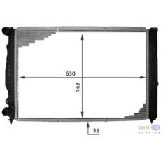 RADYATÖR PASSAT-A4-A6-SUPERB 1.6-1.8-2.4-1.9TDI-2.6-2.3 VR5-2.0-2.8 AC KLİMASIZ MEK 630x397x36-MAHLE CR647000S-8D0121251Q-8D0121251K-8D0121251E
