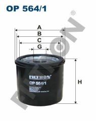 YAĞ FİLTRESİ CHEVROLET SPARK-AVEO 1.2-1.0-FILTRON OP564.1-25181616