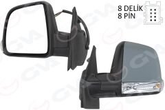 DIŞ DİKİZ AYNASI ELEKTRİKLİ SOL DOBLO III 2011 MD. SİNYALLİ KATLANIR / POWER FLOK ASTARLI 8 FİŞ-GVA 1029115-735645708